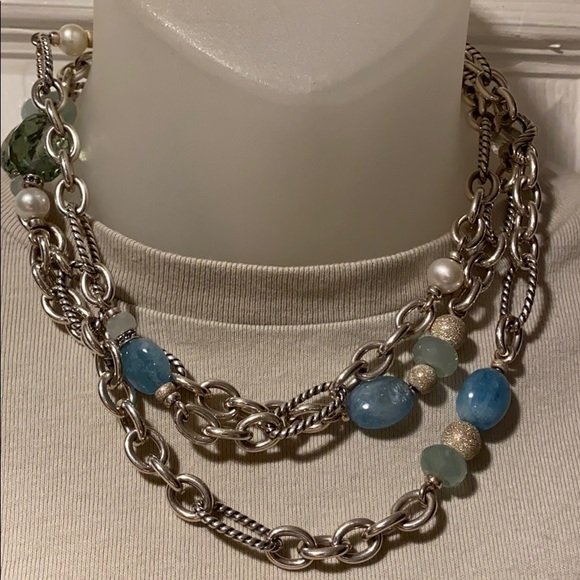 David Yurman 51” Random Bijoux Figaro link chain - Picture 2 of 16